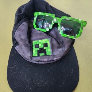 Minecraft Hat and Sunglasses